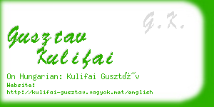 gusztav kulifai business card